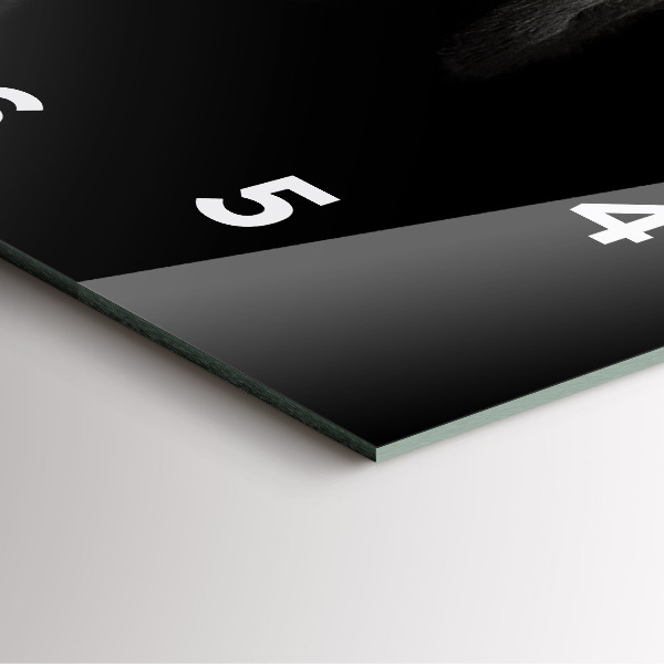 Horloge carrée en verre Chien et chat Scottish Fold