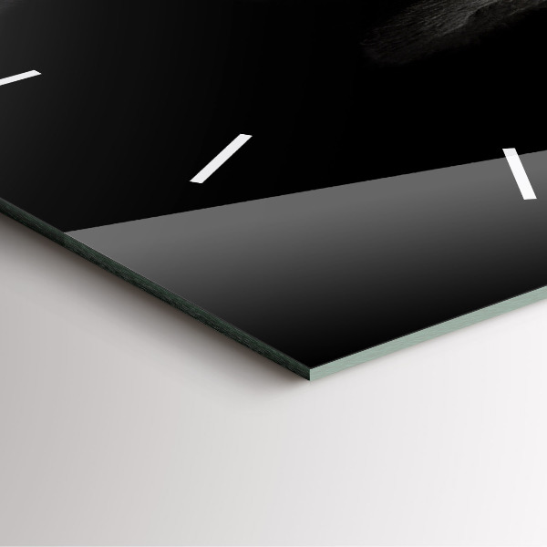 Horloge carrée en verre Chien et chat Scottish Fold