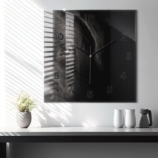 Horloge carrée en verre Chien et chat Scottish Fold