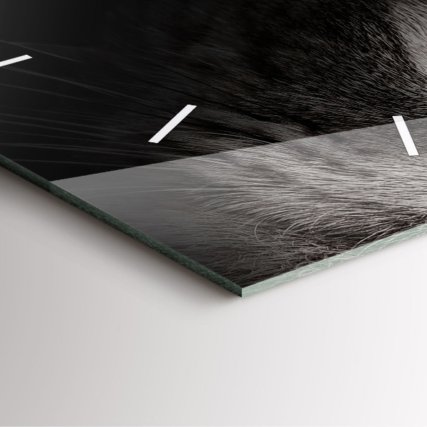 Horloge carrée en verre Chien et chat Scottish Fold