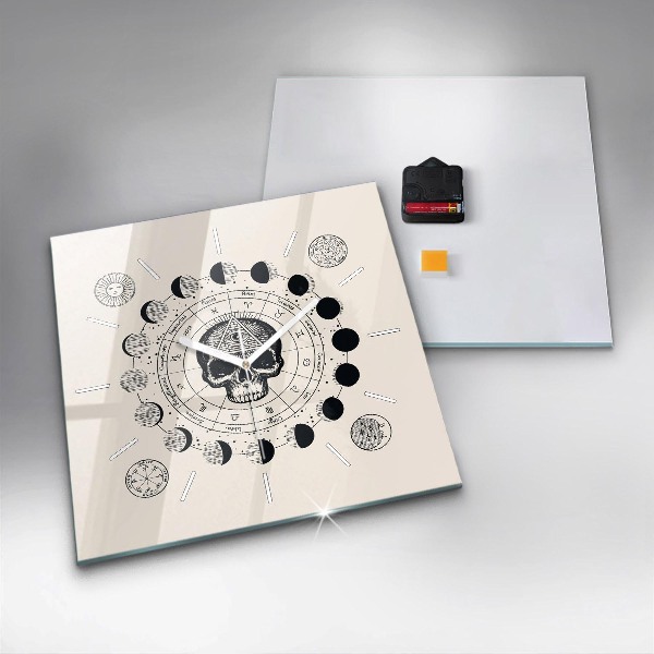 Horloge murale carrée Phases de la lune