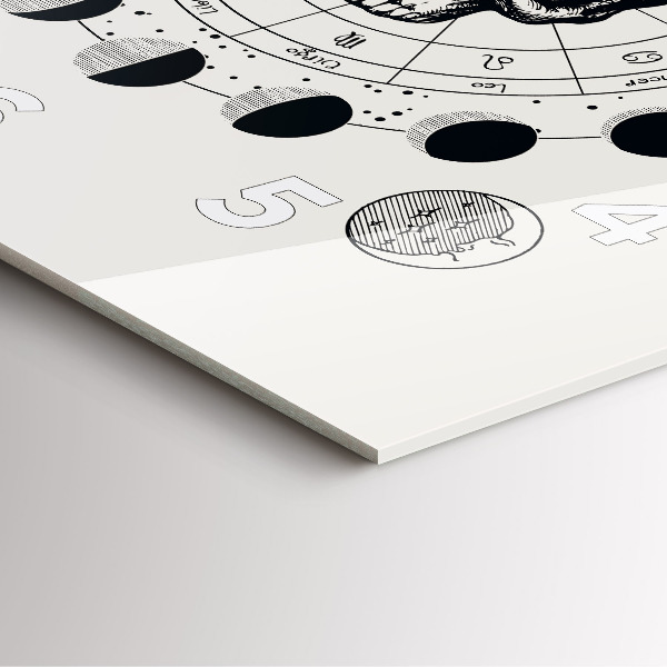 Horloge murale carrée Phases de la lune