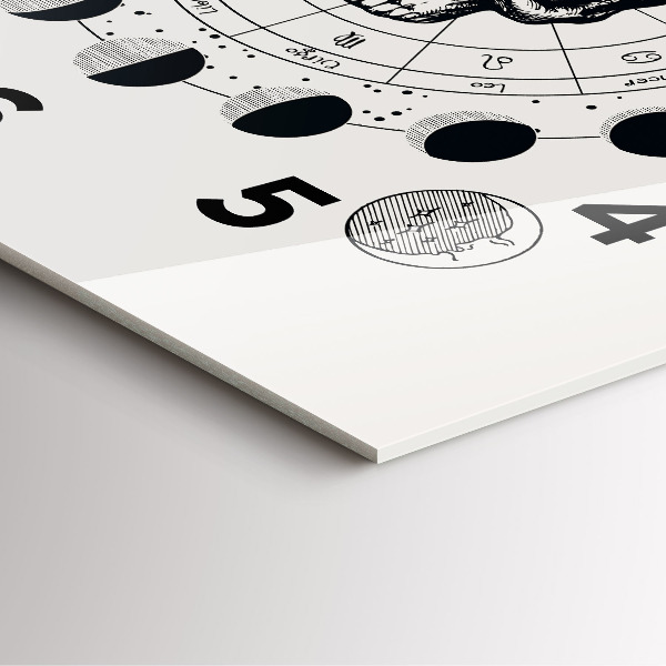 Horloge murale carrée Phases de la lune