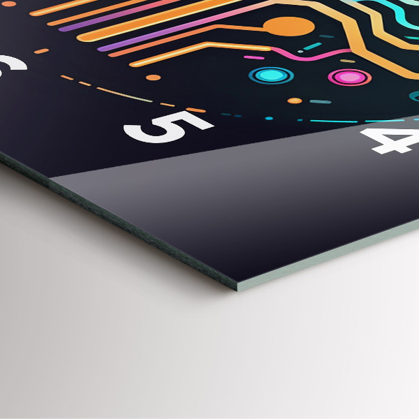 Horloge murale carrée Abstraction colorée