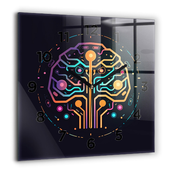 Horloge murale carrée Abstraction colorée