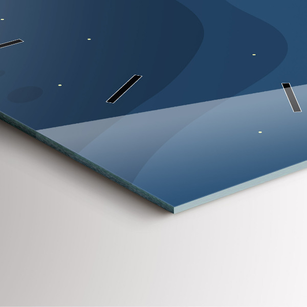 Horloge murale carrée Vagues bleues