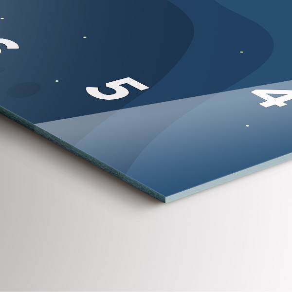 Horloge murale carrée Vagues bleues