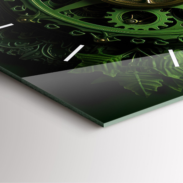 Horloge murale carrée Mécanisme vert