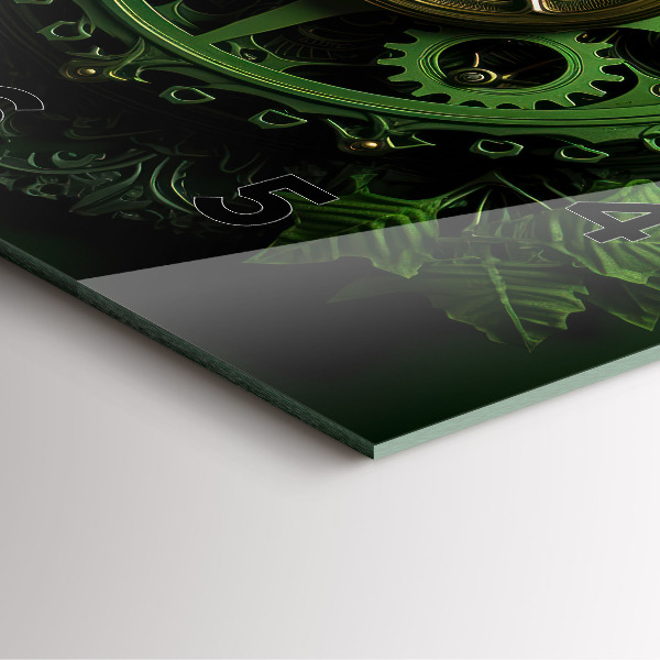 Horloge murale carrée Mécanisme vert