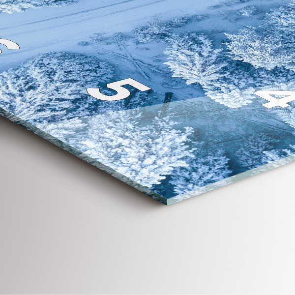 Horloge murale carrée Forêt vue par drone