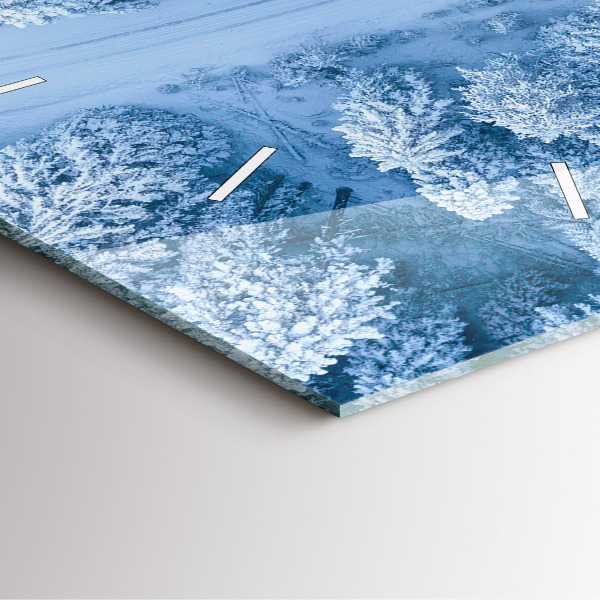 Horloge murale carrée Forêt vue par drone