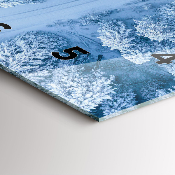 Horloge murale carrée Forêt vue par drone