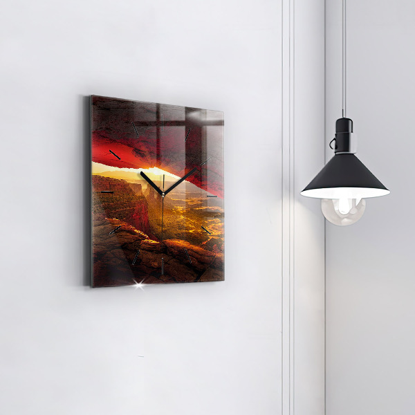 Horloge murale carrée Grand Canyon Arizona