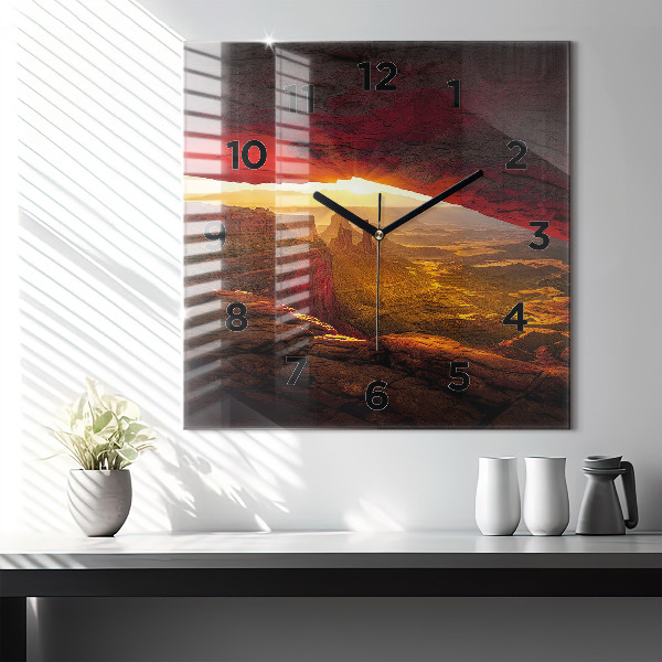 Horloge murale carrée Grand Canyon Arizona