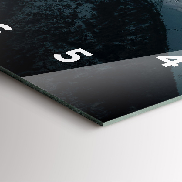 Horloge murale carrée Coucher de soleil dans les montagnes