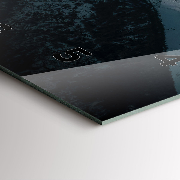 Horloge murale carrée Coucher de soleil dans les montagnes