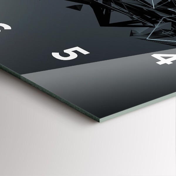 Horloge murale carrée Abstraction noire