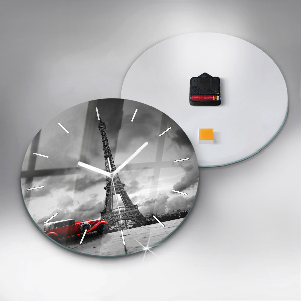 Pendule murale ronde Tour Effel Paris