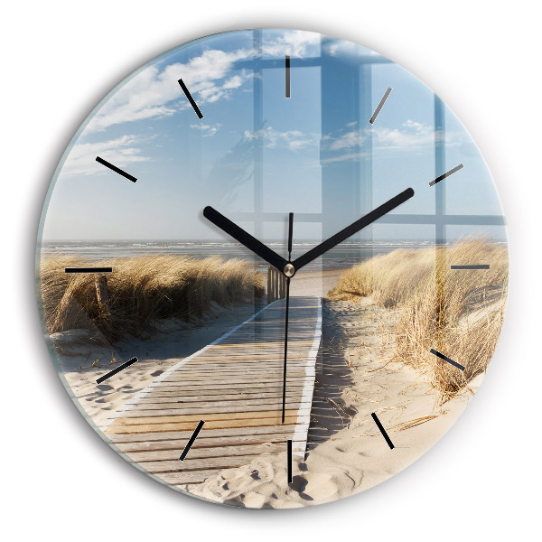 Horloge ronde Vue de la plage