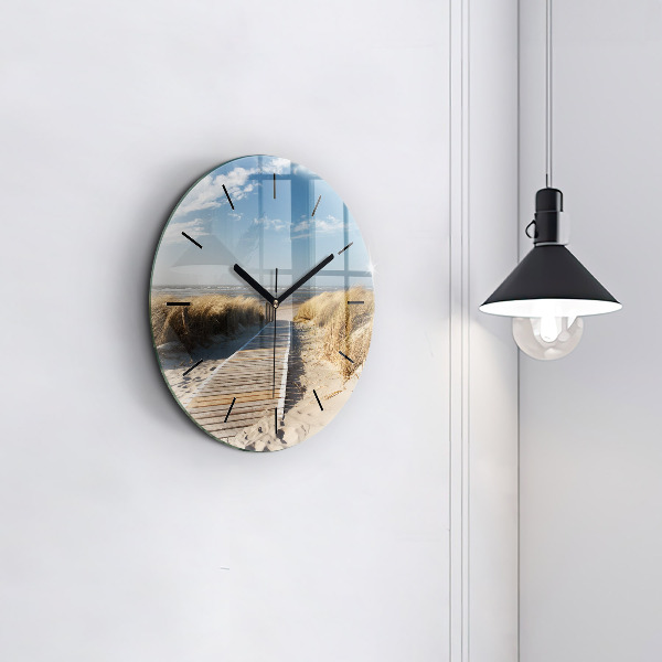 Horloge ronde Vue de la plage
