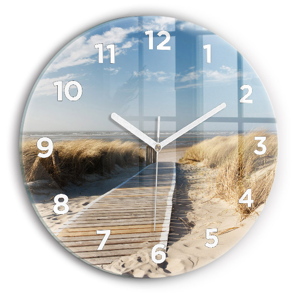 Horloge ronde Vue de la plage