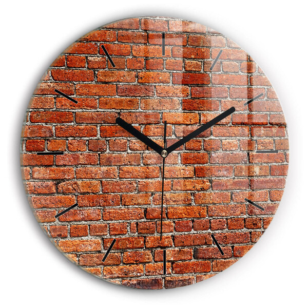 Horloge ronde Vieux mur de briques