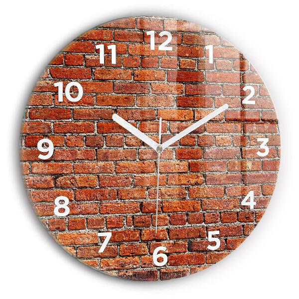Horloge ronde Vieux mur de briques