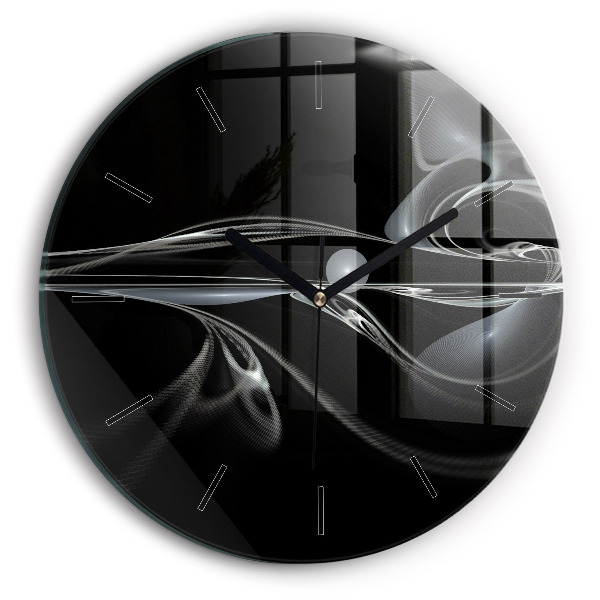 Horloge ronde Fumée abstraite