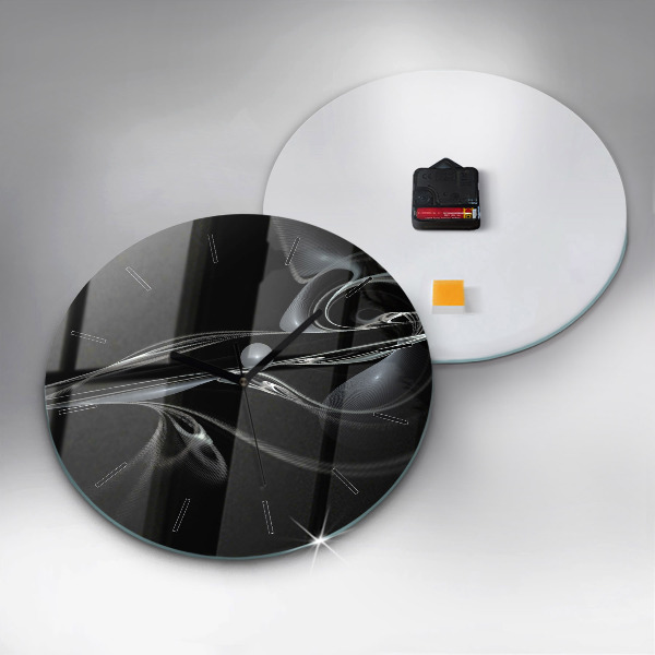 Horloge ronde Fumée abstraite