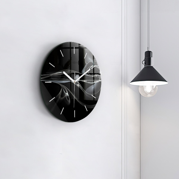 Horloge ronde Fumée abstraite