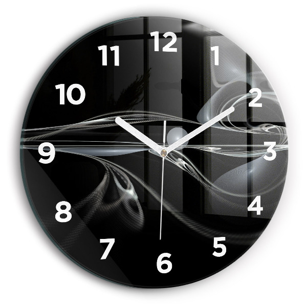 Horloge ronde Fumée abstraite