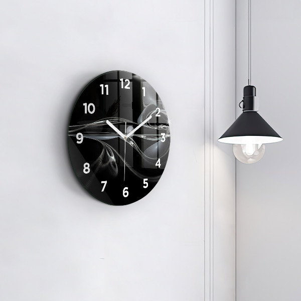 Horloge ronde Fumée abstraite