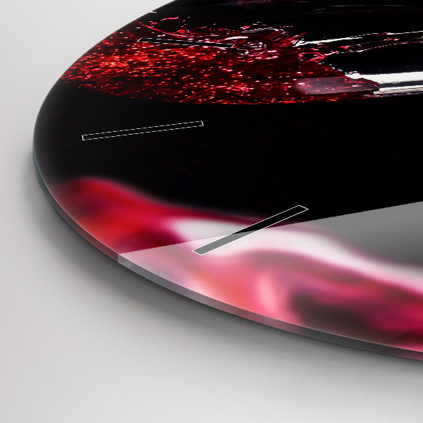 Horloge ronde Vin rouge