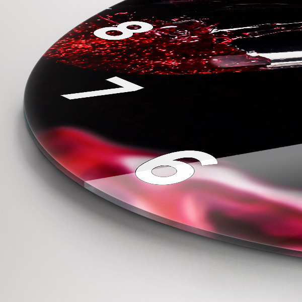 Horloge ronde Vin rouge