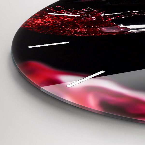 Horloge ronde Vin rouge