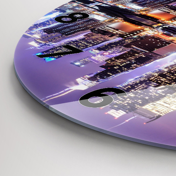 Horloge ronde New York la nuit