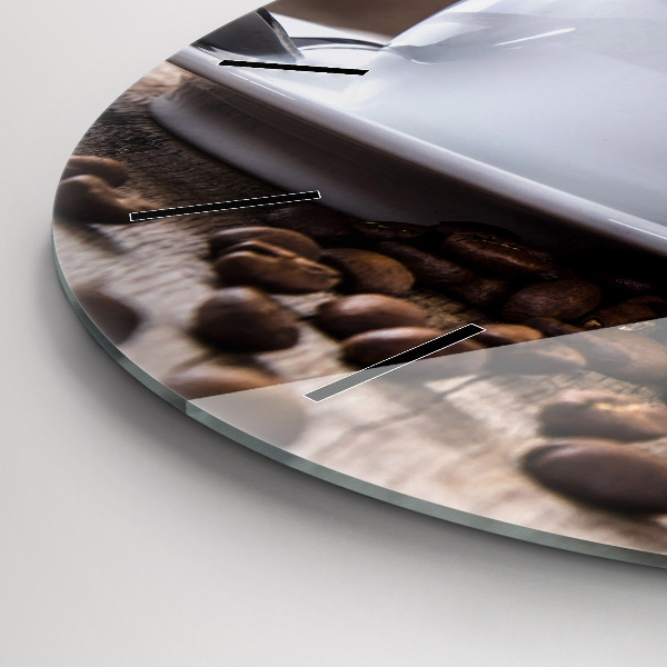 Horloge ronde Une tasse de café