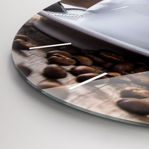 Horloge ronde Une tasse de café