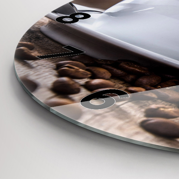 Horloge ronde Une tasse de café