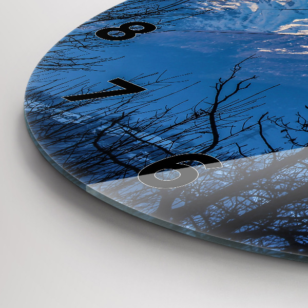 Horloge ronde Vue sur la montagne