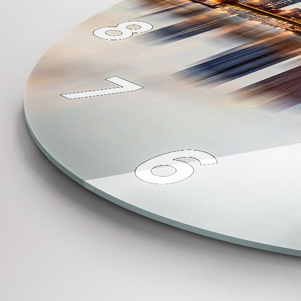 Pendule murale ronde Panorama avec la Tour Eiffel