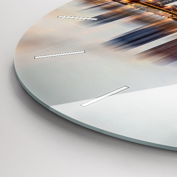 Pendule murale ronde Panorama avec la Tour Eiffel