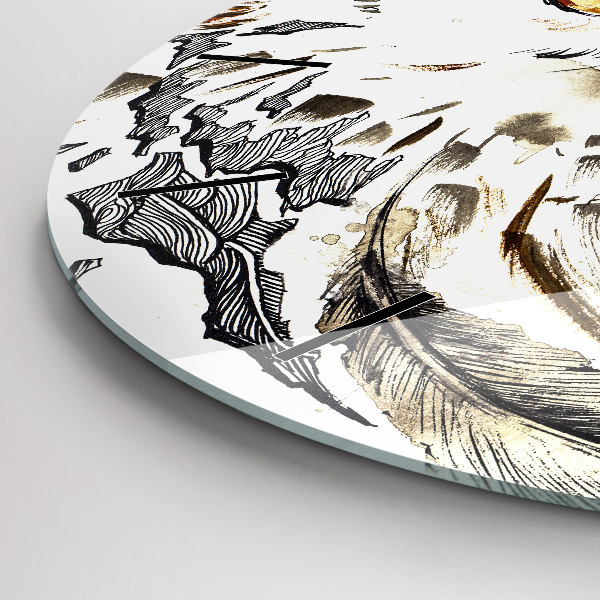 Horloge ronde Hibou symbole de sagesse