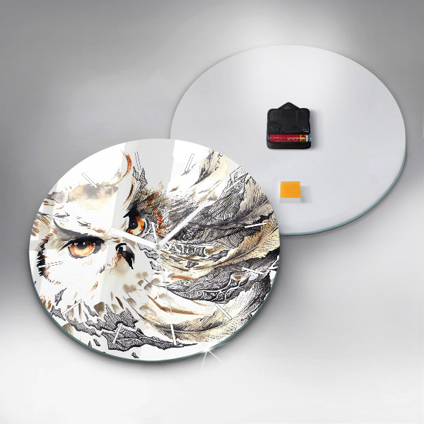 Horloge ronde Hibou symbole de sagesse