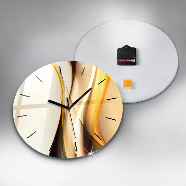 Horloge ronde Vague abstraite