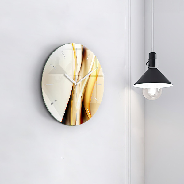 Horloge ronde Vague abstraite
