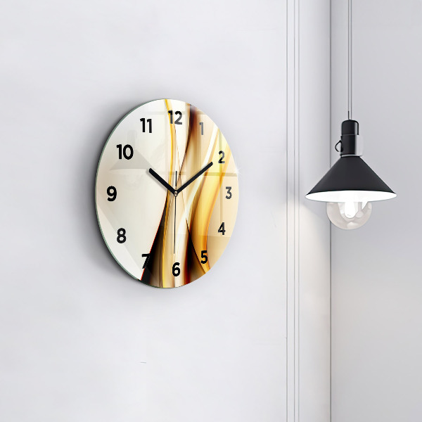 Horloge ronde Vague abstraite