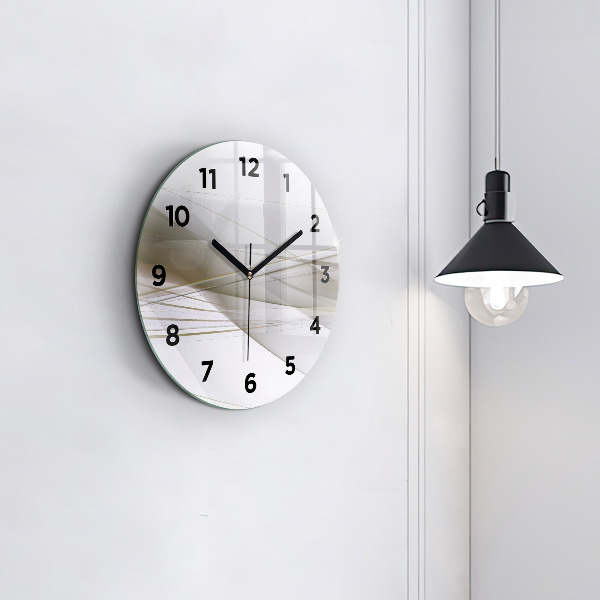 Horloge ronde Abstraction lumineuse
