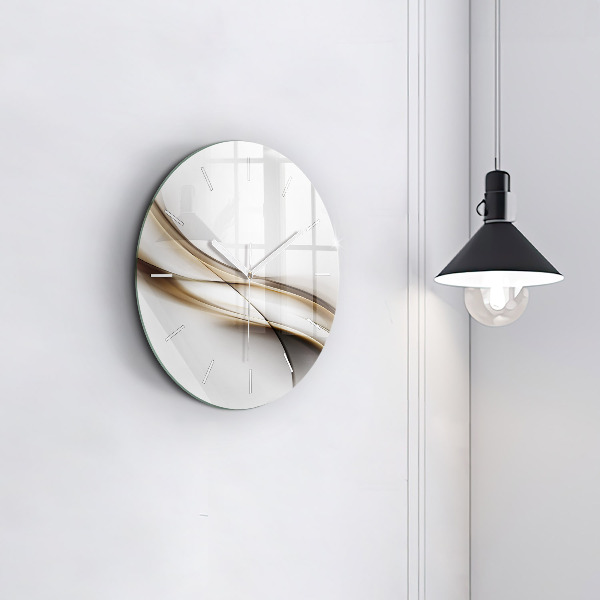 Horloge ronde Lignes abstraites