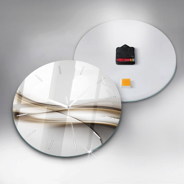 Horloge ronde Lignes abstraites